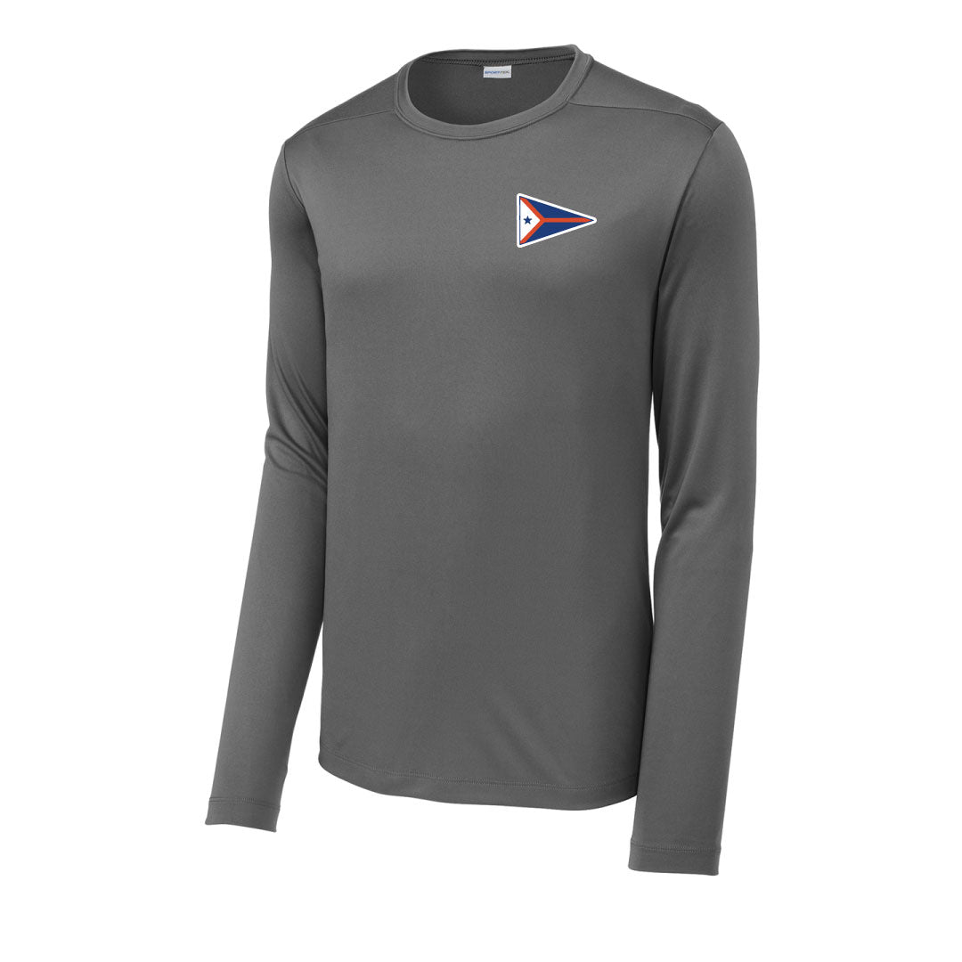 PYC Posi-UV ® Pro Long Sleeve Tee Logowear Pequot Yacht Club Smoke Adult XS