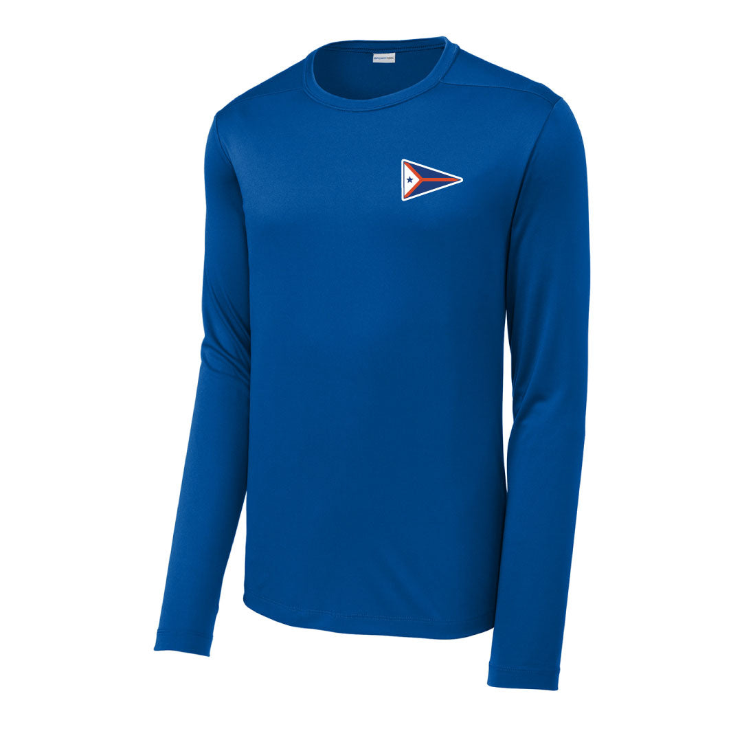 PYC Posi-UV ® Pro Long Sleeve Tee Logowear Pequot Yacht Club Royal Adult XS