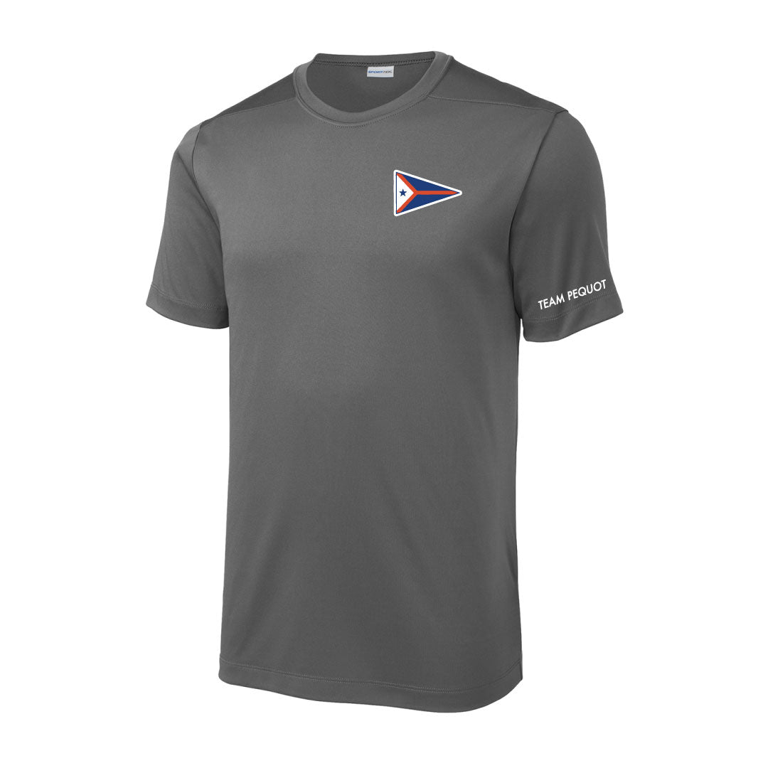 PYC Sport-Tek ® Posi-UV ® Pro Tee Logowear Pequot Yacht Club Smoke Adult XS