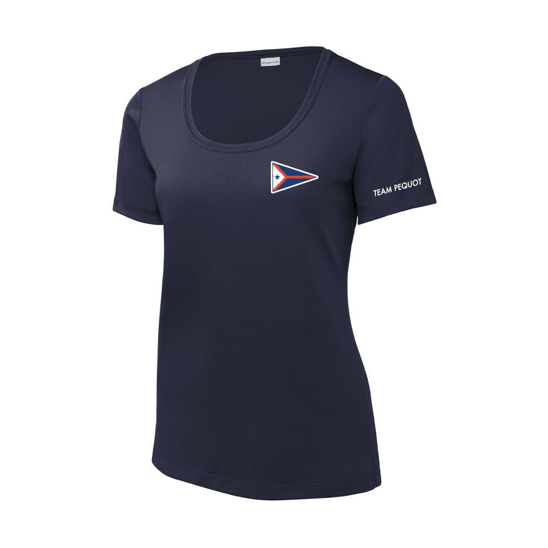 PYC Sport-Tek ® Posi-UV ® Pro Tee Logowear Pequot Yacht Club Navy Ladies XS