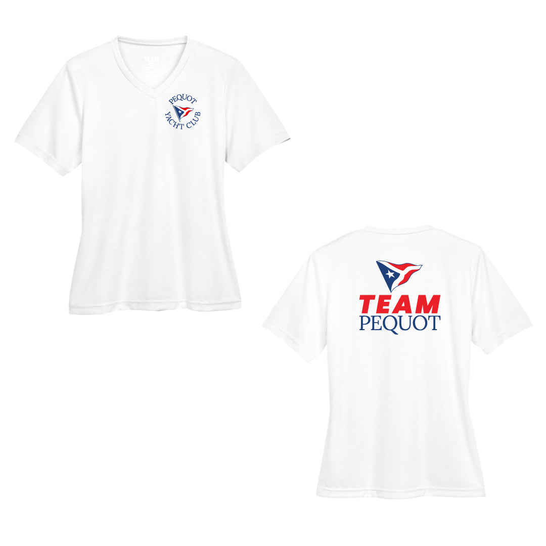 Pequot Women's Sailing UPF 40 Performance Tee Logowear Pequot Women's Sailing White Ladies XS