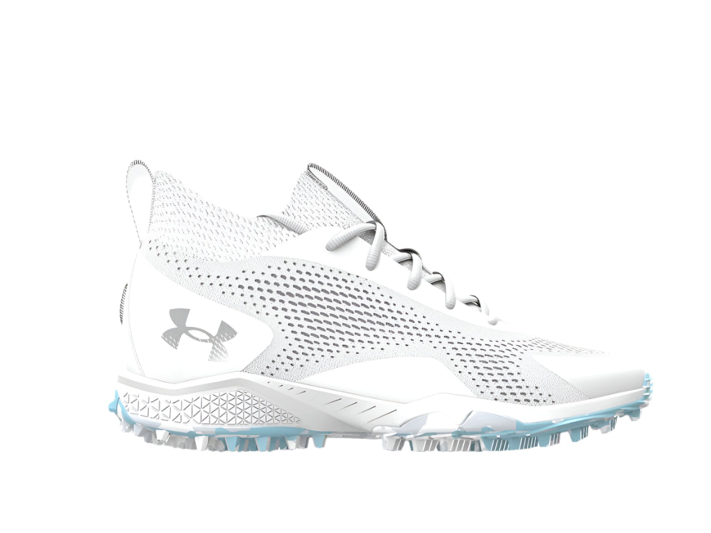 Under Armour Womens Glory 2 Turf Shoes Footwear Under Armour White/White/Silver-100 5.5