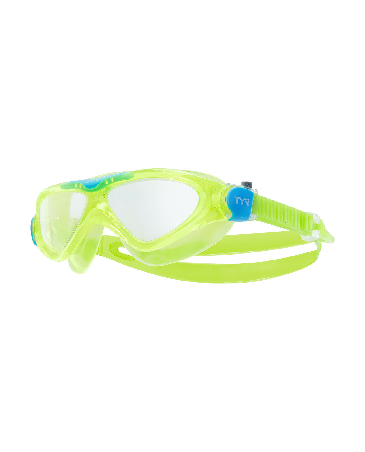 TYR Youth Rogue Swim Mask Equipment TYR Clear/Yellow/Blue