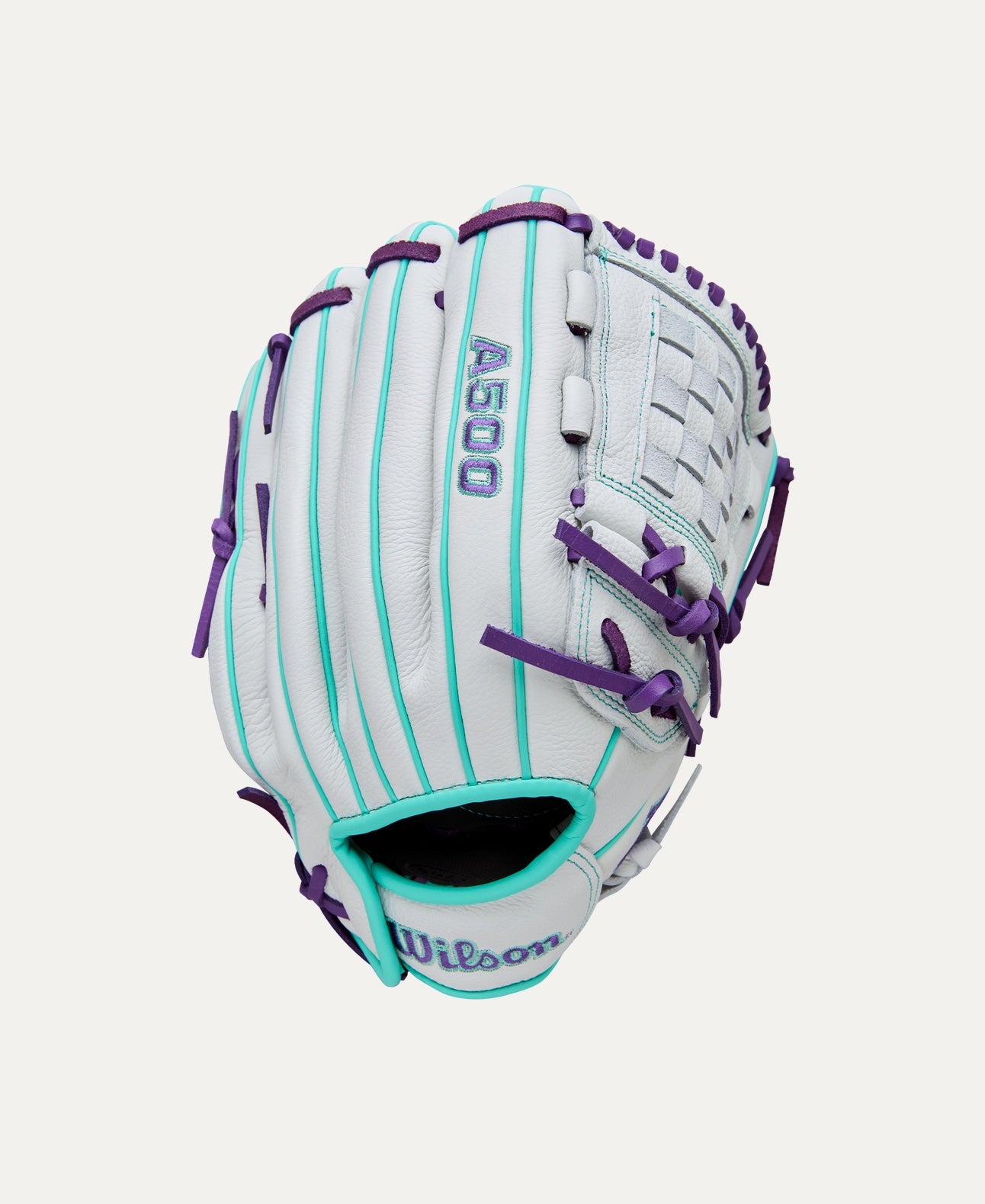 Wilson 2026 A500 Siren 12" Fastpitch Glove Equipment Wilson White/Seafoam Right Hand Throw