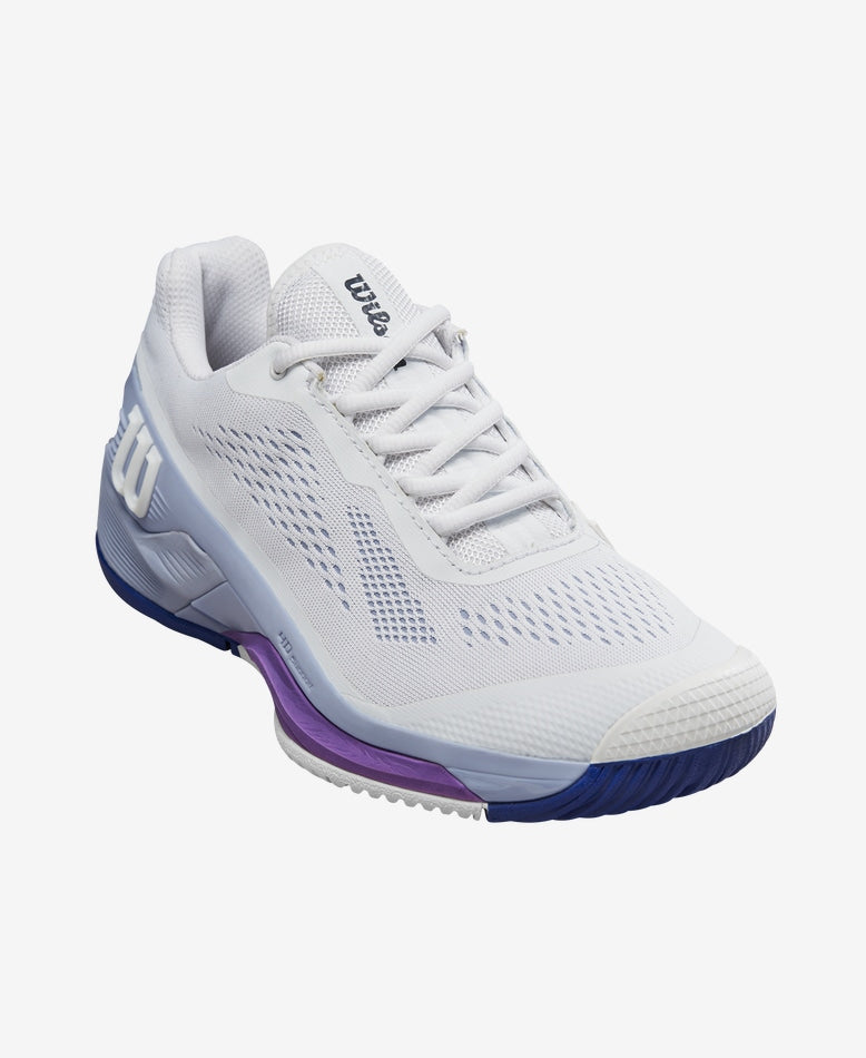 Wilson Women's Rush Pro 4.0 Footwear Wilson White/Eventide/Royal Lilac 6 