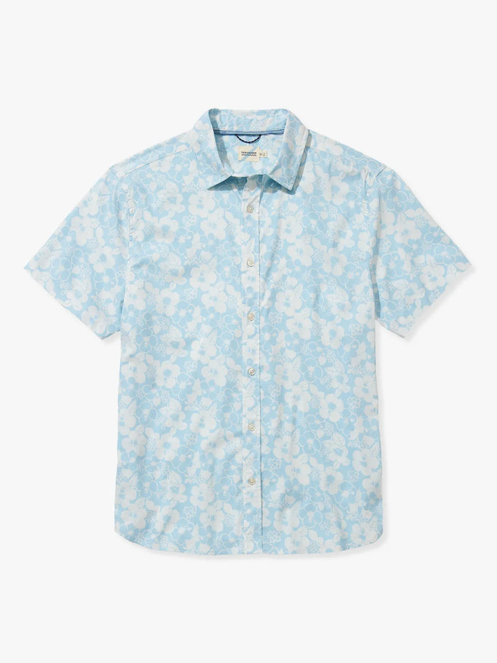 Fair Harbor Mens The Windward Shirt Apparel Fair Harbor Light Blue Hibiscus Small