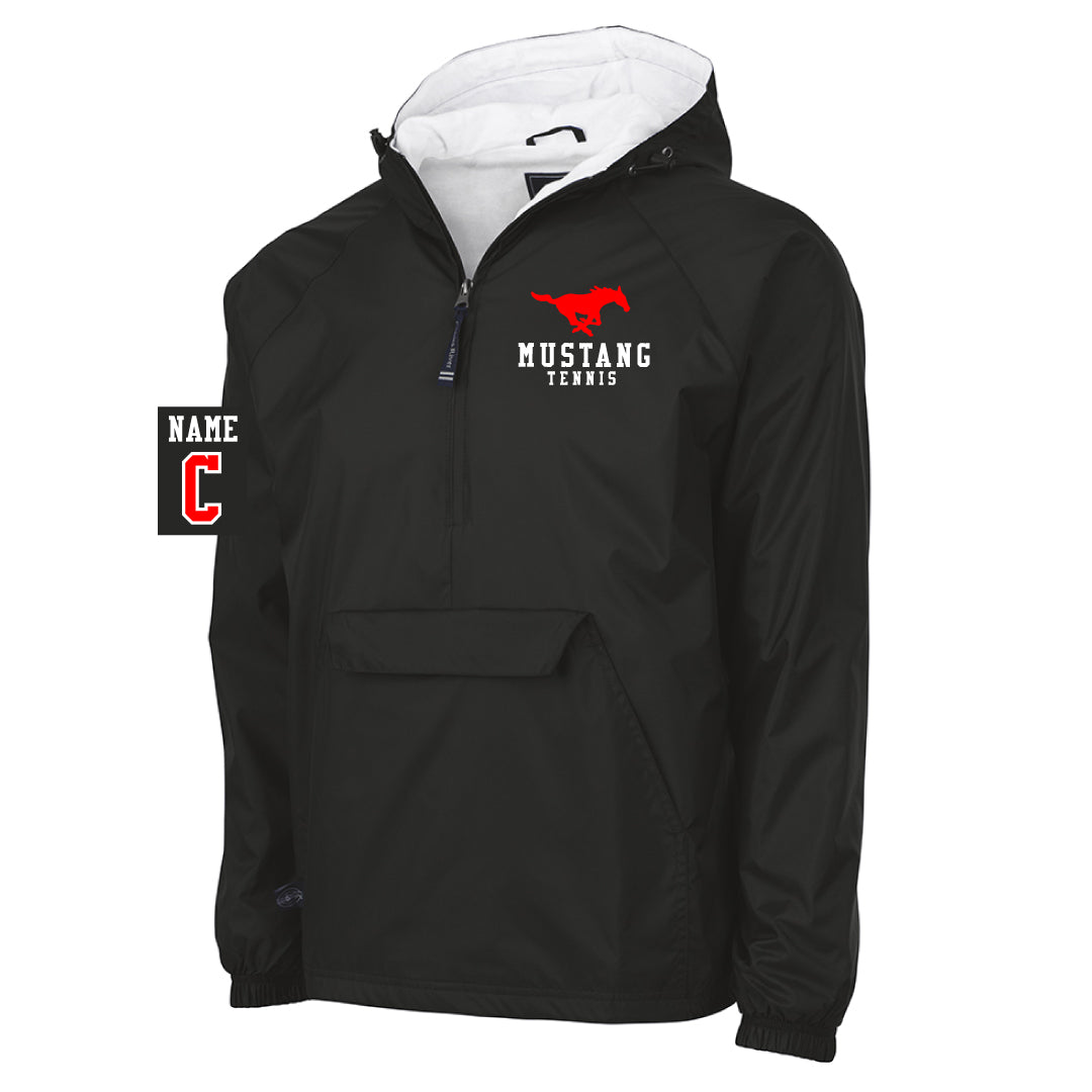 Warde Girls Tennis Hooded 1/4 Zip Wind Breaker Logowear Warde Girls Tennis Black Adult S