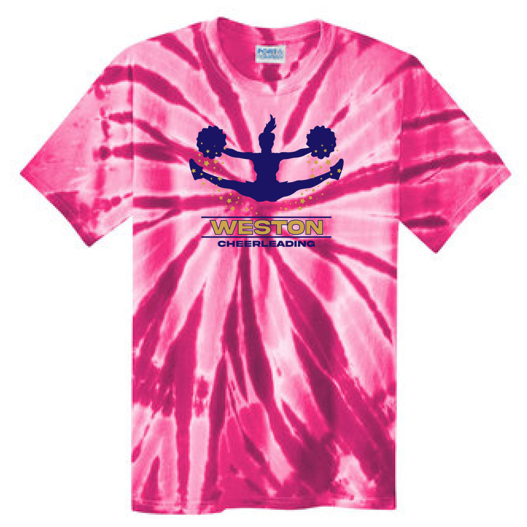 Weston Youth Cheer Tie Dye Tee Logowear Weston Youth Cheer Pink Youth S