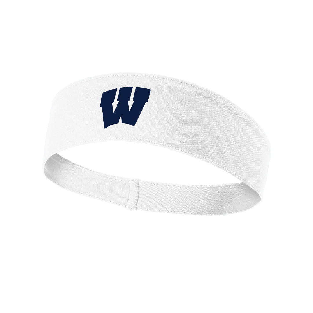Westport Basketball Sport Wick Headband Logowear Westport Basketball White