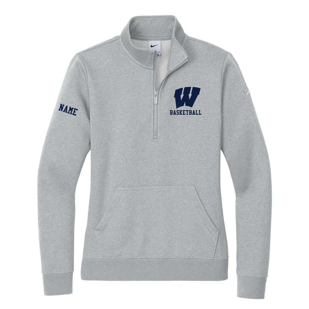 Westport Basketball Nike 1/2 Zip Sweatshirt Logowear Westport Basketball Grey Ladies S