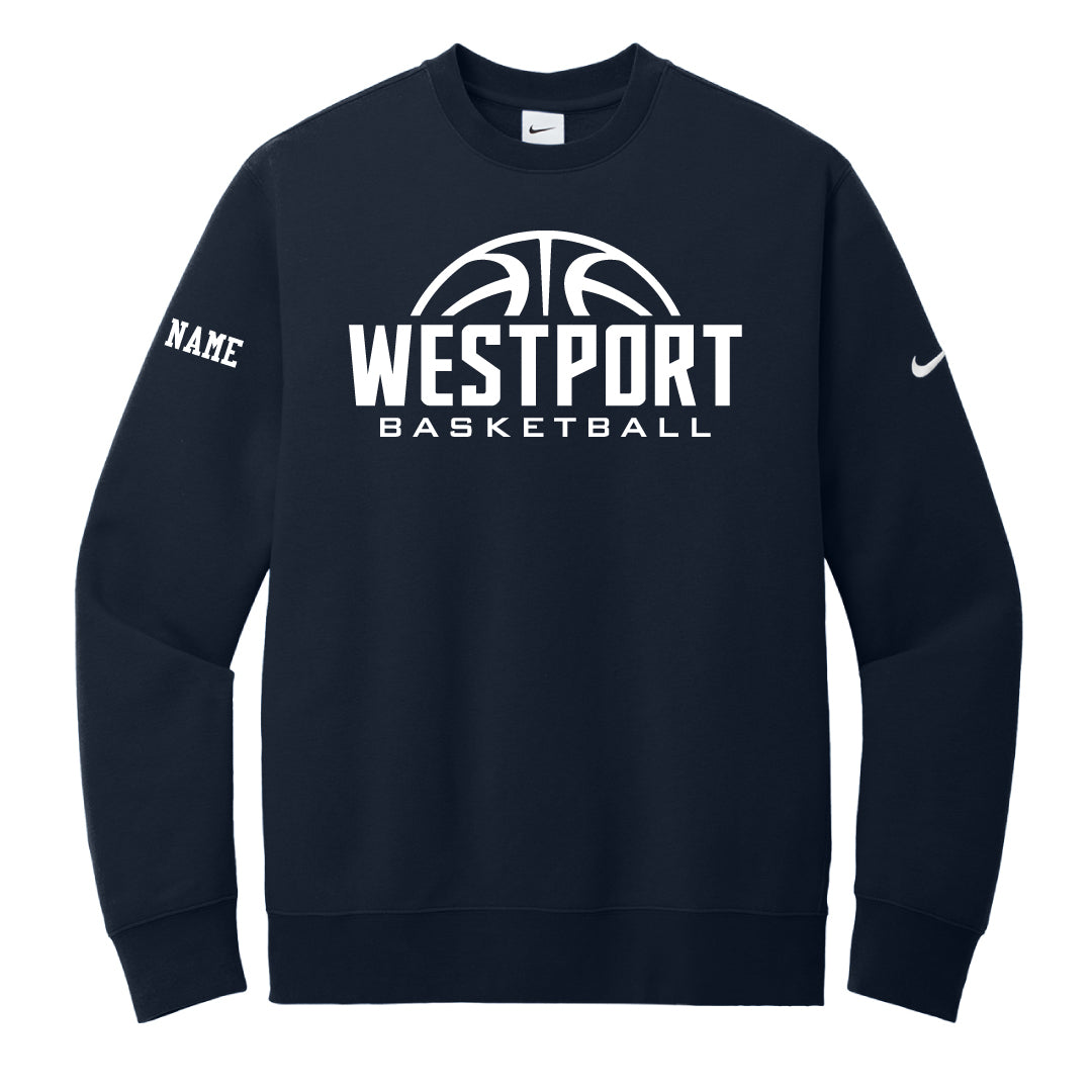 Westport Basketball Nike Crewneck Sweatshirt Logowear Westport Basketball WESTPORT Navy Adult XS