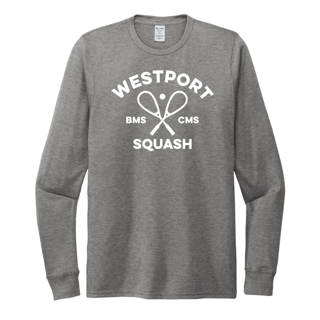 Westport Squash Cotton tri Blend Long Sleeve Logowear Westport Squash Grey Adult XS