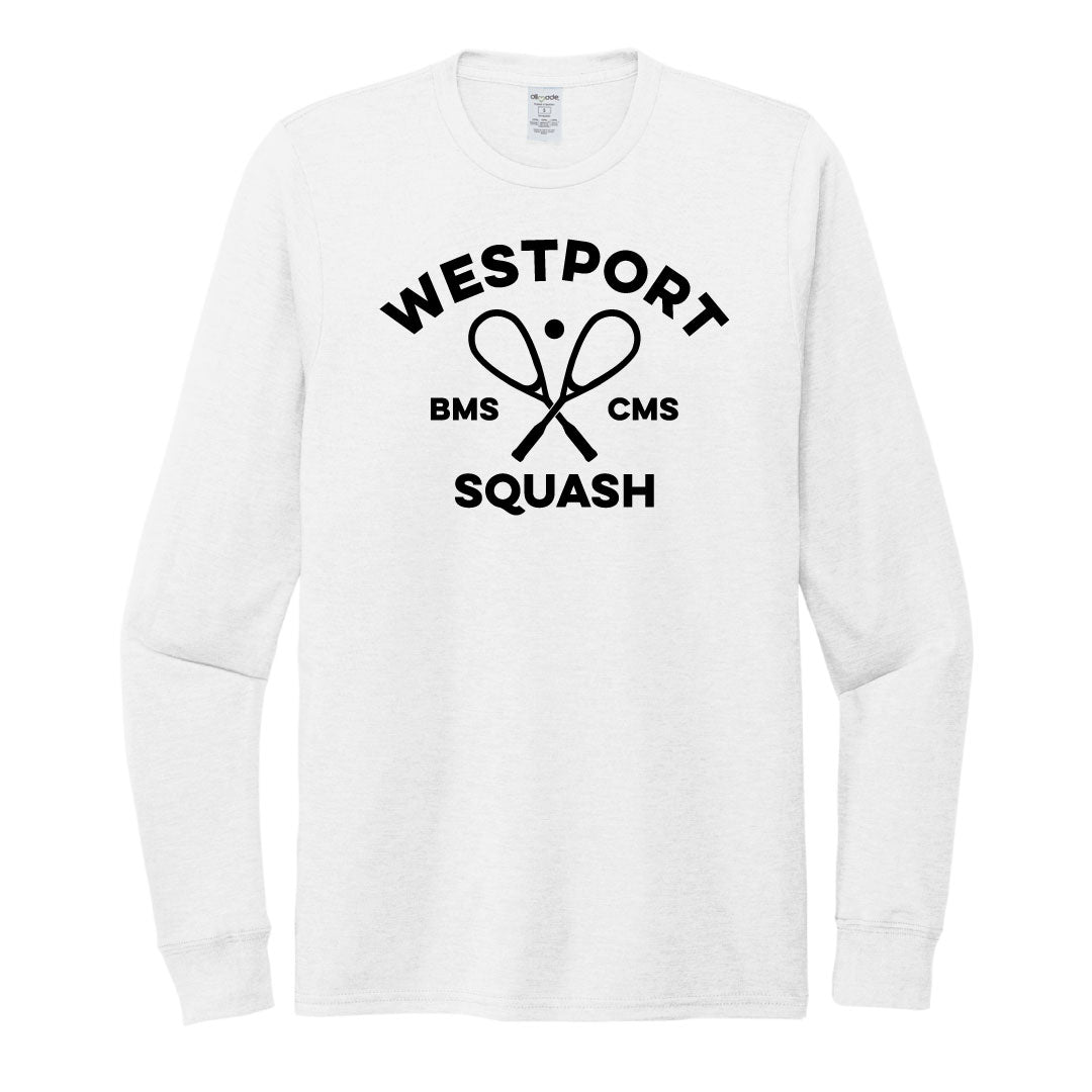 Westport Squash Cotton tri Blend Long Sleeve Logowear Westport Squash White Adult XS