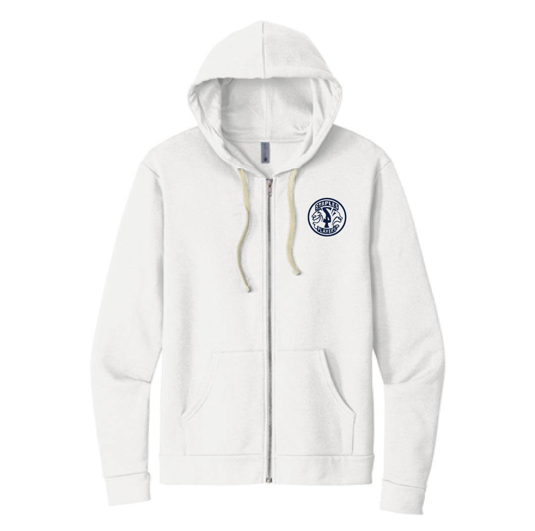 Staples Players Full Zip Hooded Sweatshirt Logowear Staples Players White Adult XS