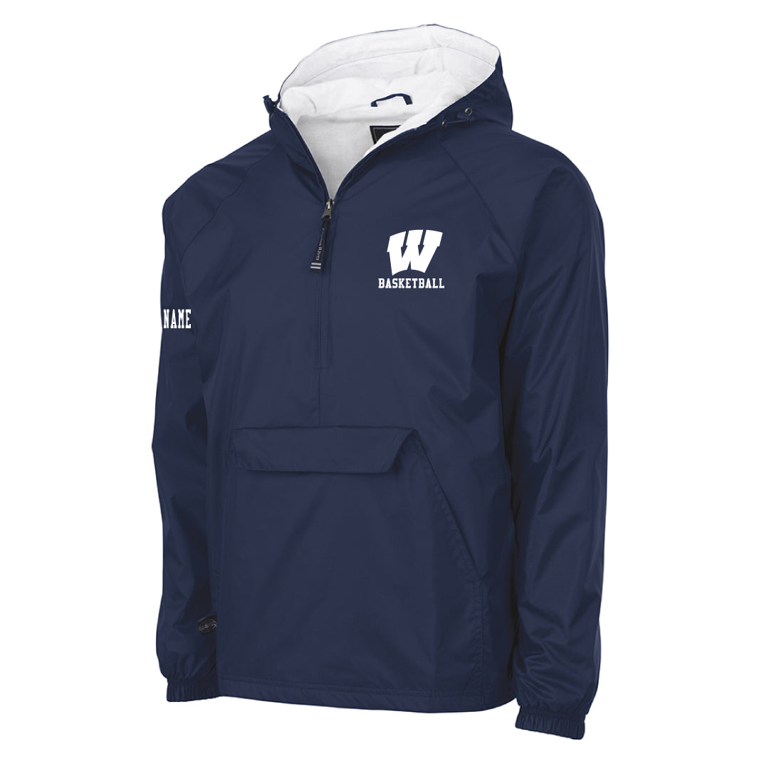 Westport Basketball Hooded 1/2 Zip Wind Jacket Logowear Westport Basketball Navy Youth S