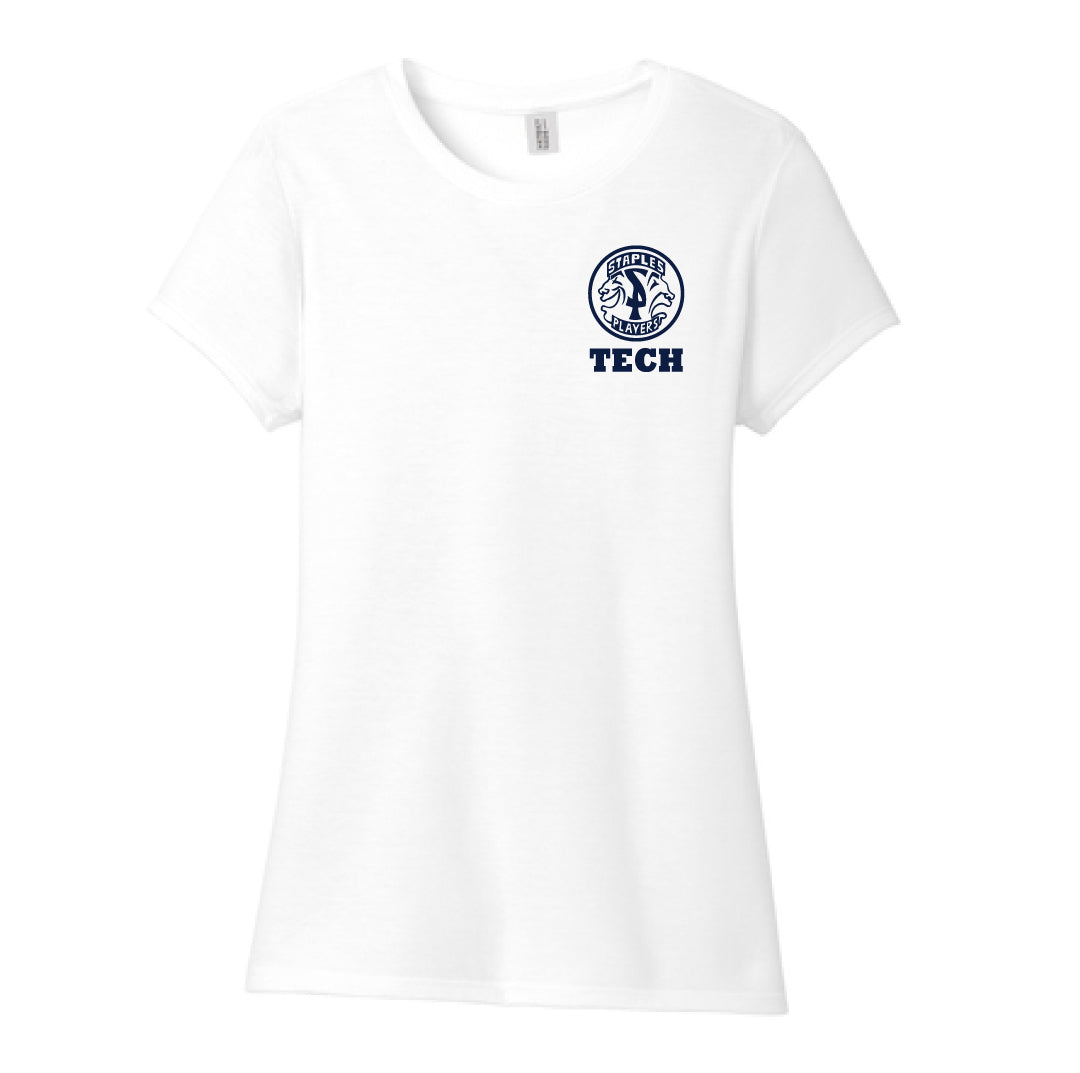 Staples Players Tri Blend Short Sleeve Logowear Staples Players White Ladies XS