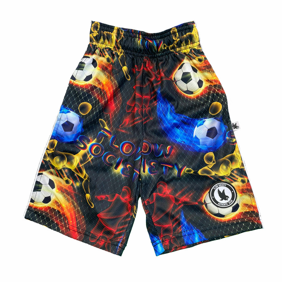 Flow Society Boys' Mid Length Attack Shorts Apparel Flow Society Nets Soccer XSmall