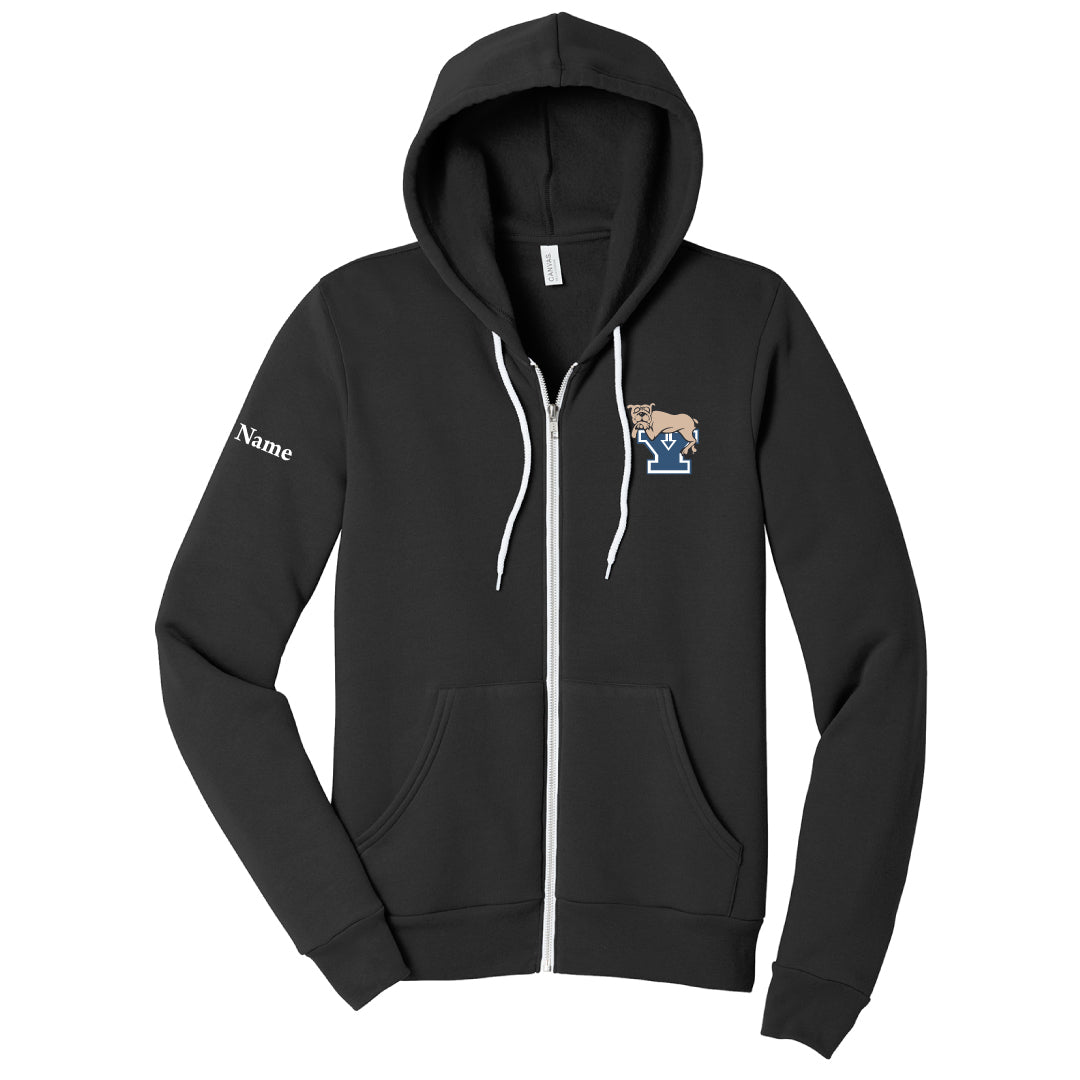 Yale Anesthesiology Midweight Full Zip Hooded Sweatshirt Logowear Yale Anesthesiology Black Adult XS