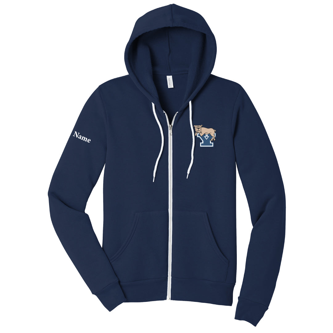 Yale Anesthesiology Midweight Full Zip Hooded Sweatshirt Logowear Yale Anesthesiology Navy Adult XS