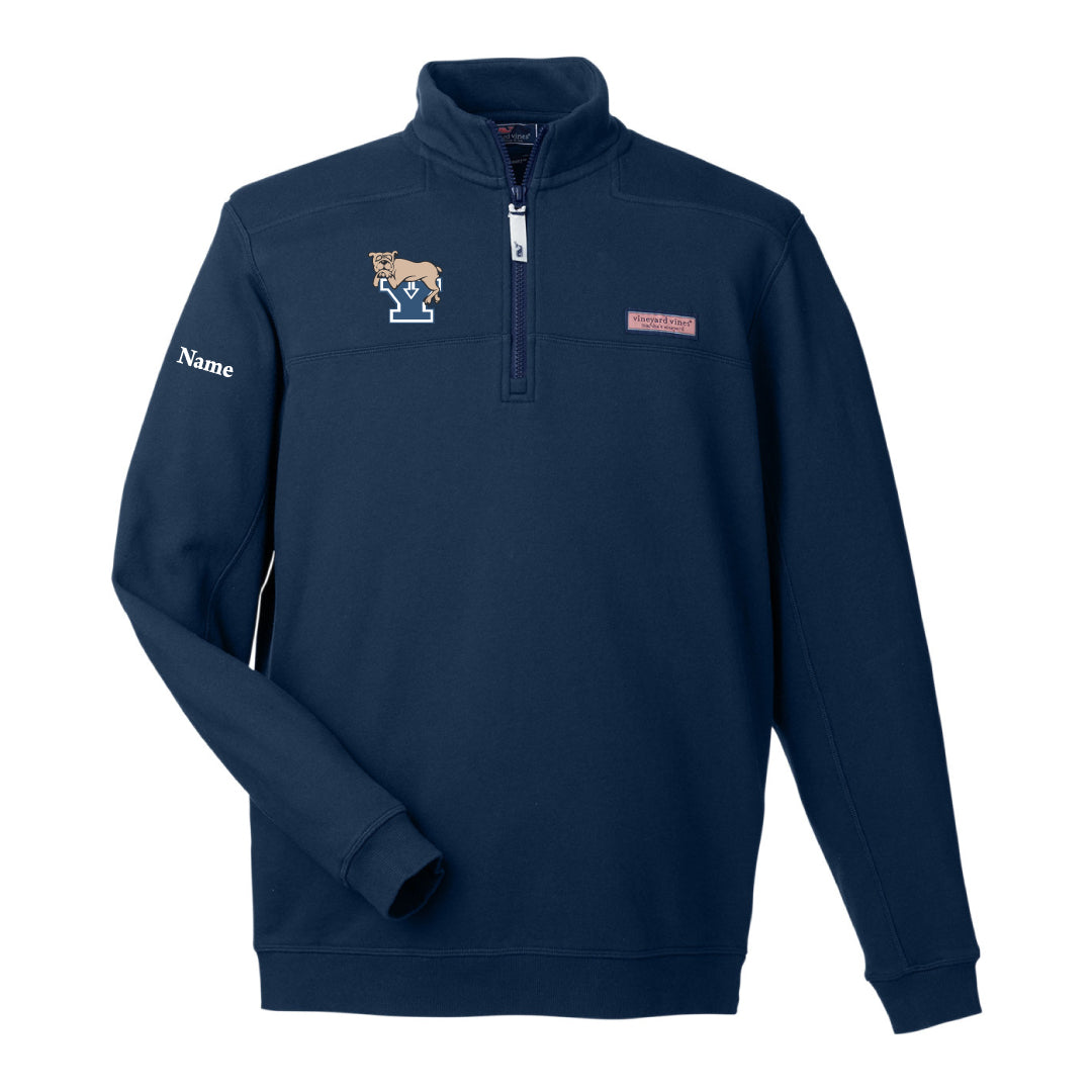 Yale Anesthesiology Vineyard Vines 1/4 Zip Shep Shirt Logowear Yale Anesthesiology Vineyard Navy Adult XS