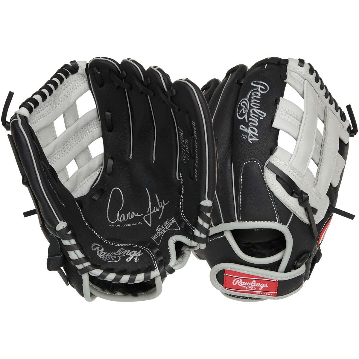 Rawlings Sure Catch 11" Aaron Judge Signature Baseball Glove Equipment Rawlings/Easton Black Right Hand Throw