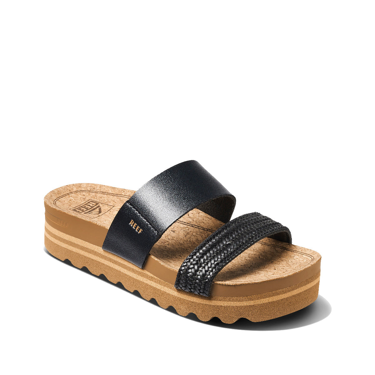 Reef Womens Cushion Bounce Vista Hi Footwear Reef Black Braided 5