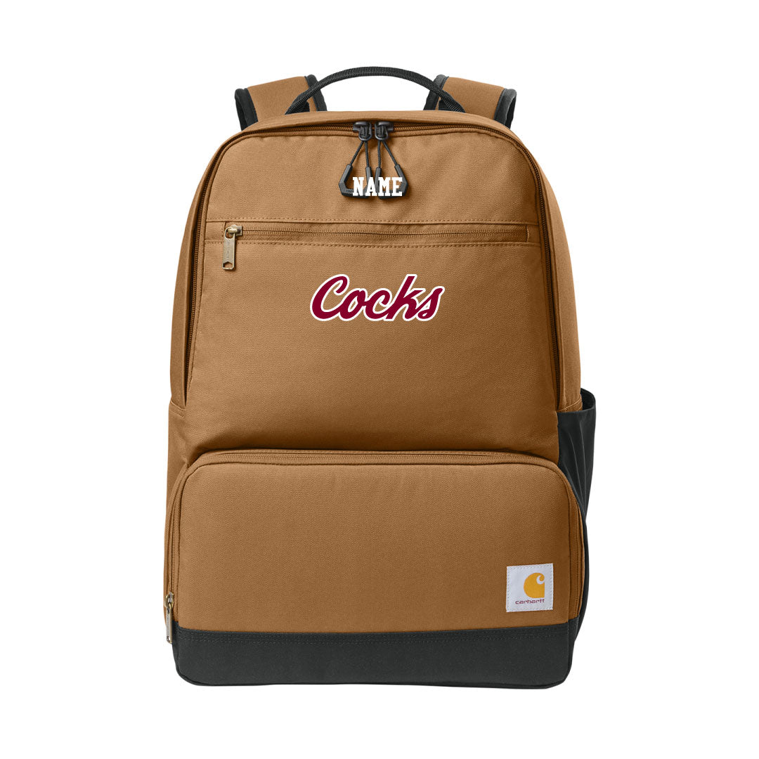 USC Rugby Carhartt® Two-Compartment Cooler Backpack Logowear University of So. Carolina Rugby Red w White Outline