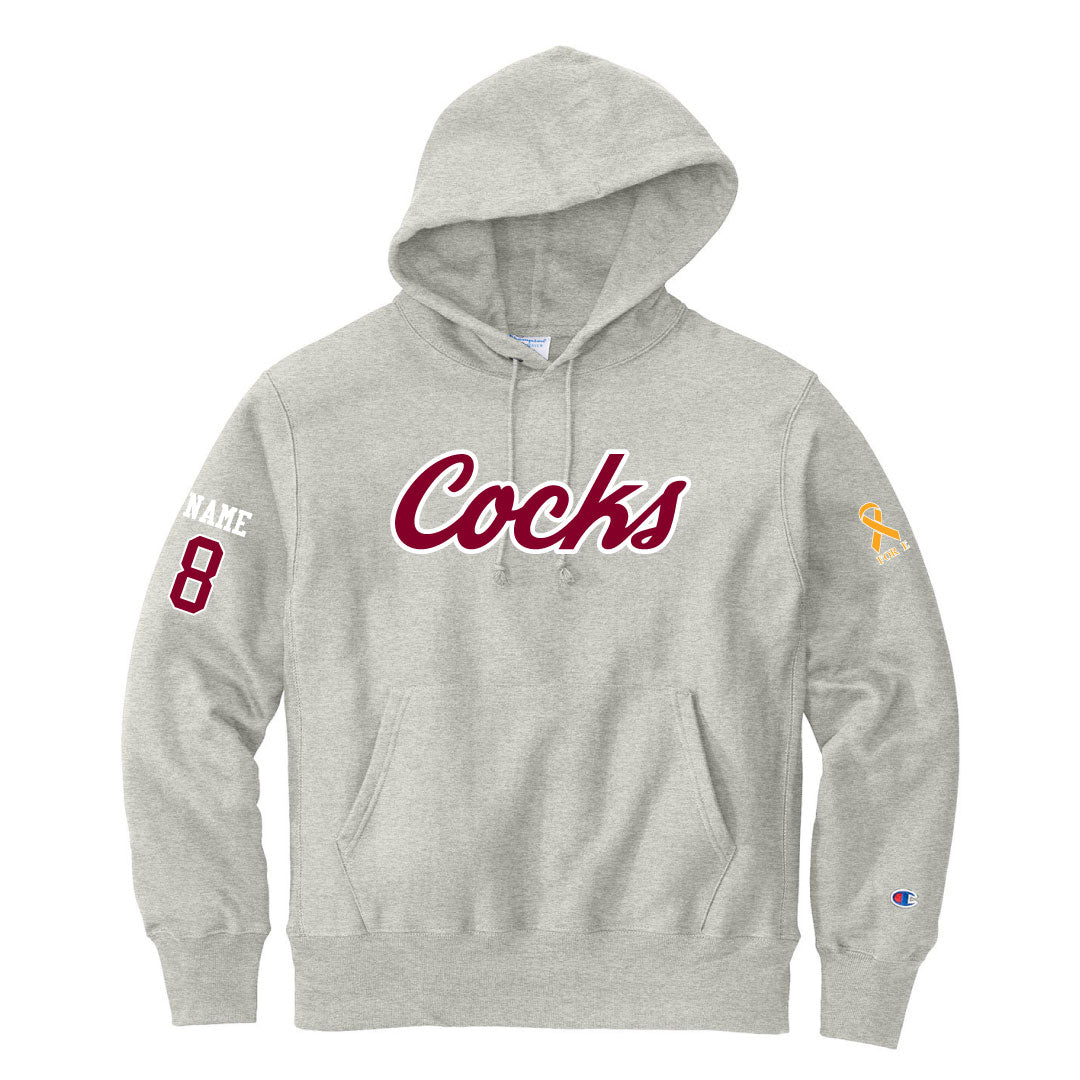 USC Rugby Grey Champion RW Hoodie Logowear University of So. Carolina Rugby Red w White Outline Mens S