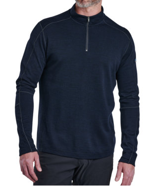 Kuhl Men's Invigoratr Merino 1/4 Zip Apparel Kuhl Pirate Blue Small