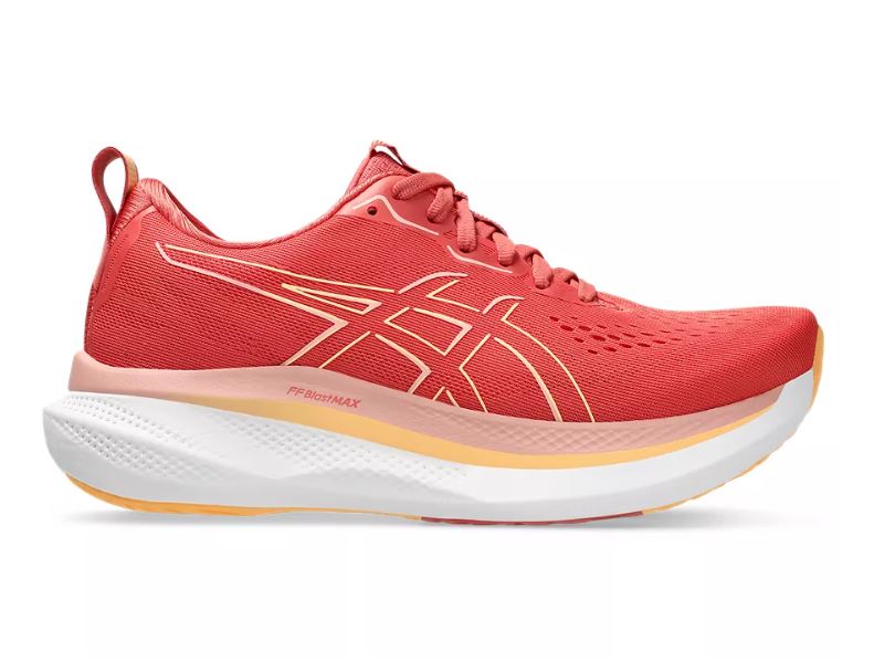 ASICS Women's Glideride Max Footwear ASICS Dark Pink/Clay/Orange Glow-700 6 Medium-B