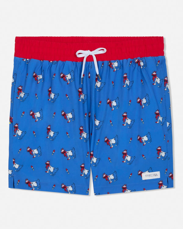 Goat USA Boys' Ice Pop Bathing Suit Apparel Goat USA Red/White/Blue Youth XSmall