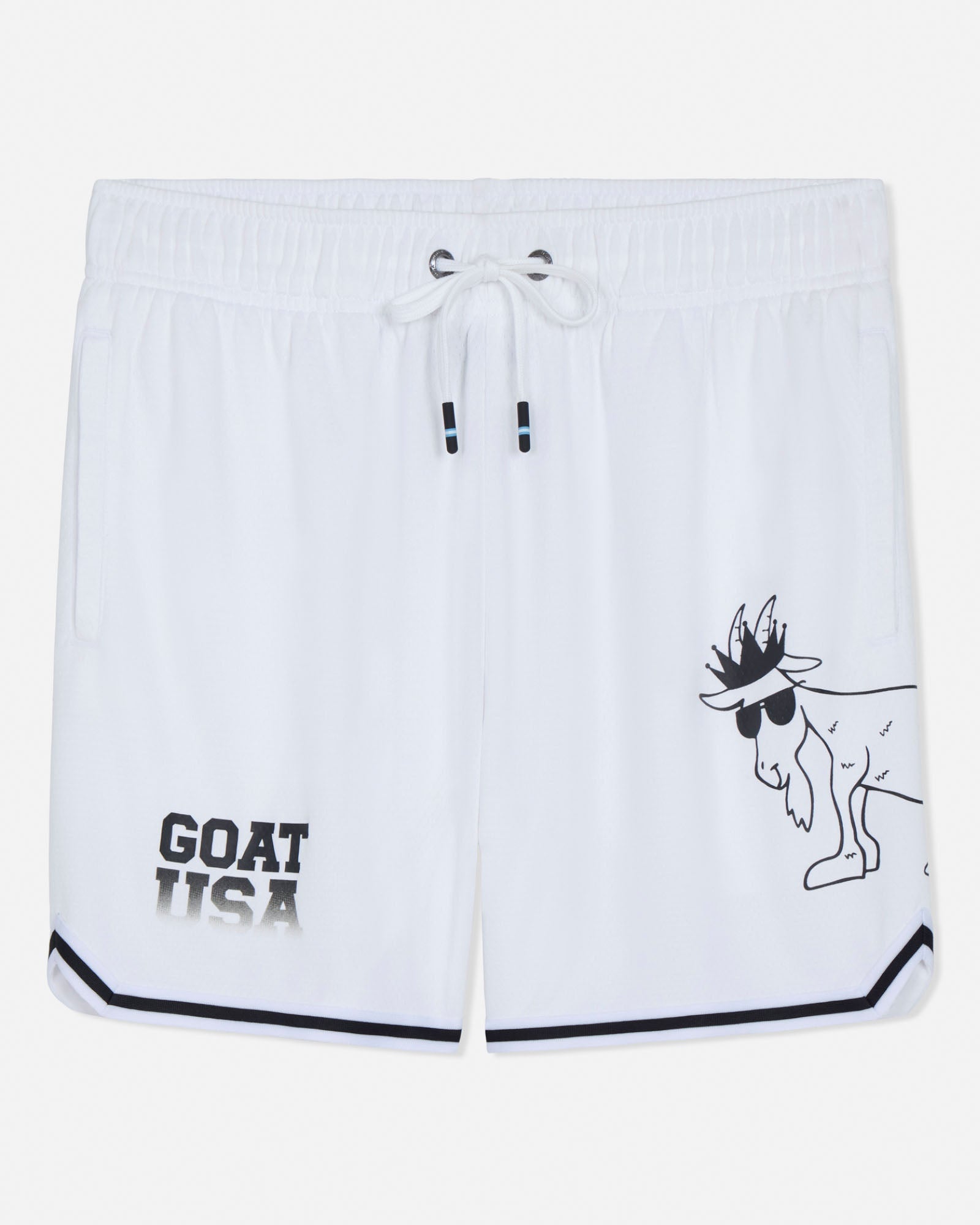 Goat USA Boys' Big Goat Mesh Shorts Apparel Goat USA White Youth XSmall