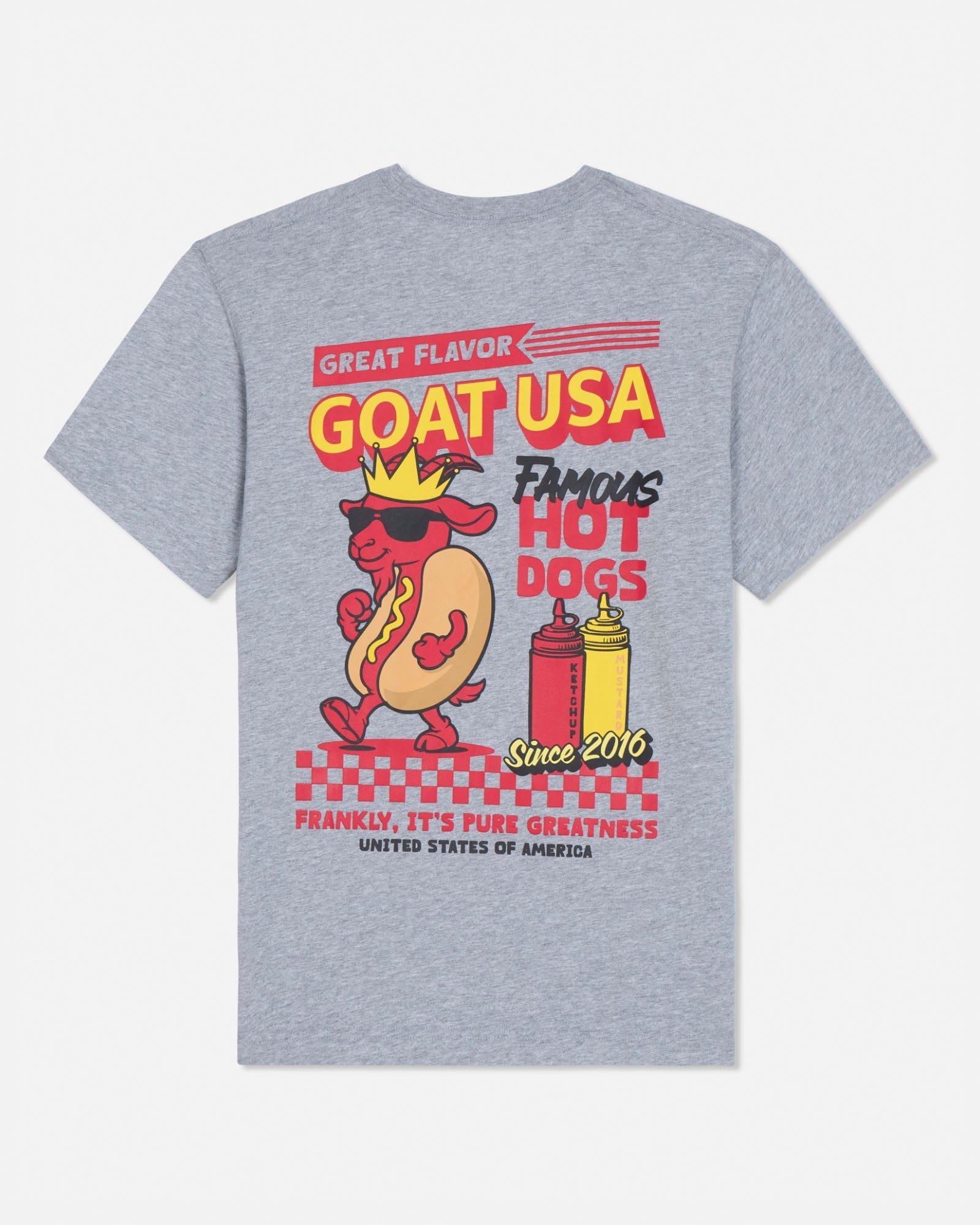 Goat USA Youth Famous Hot Dogs T-Shirt Apparel Goat USA Gray Heather Youth X-Small