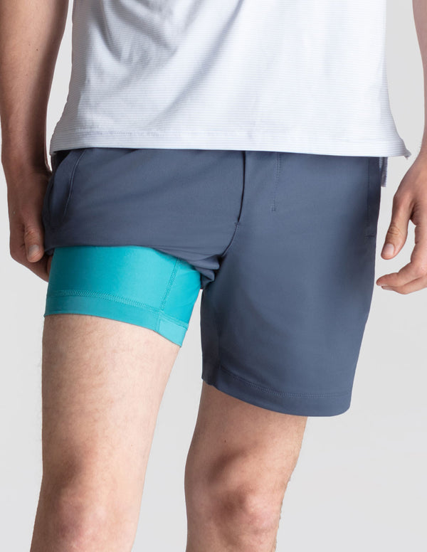 Birddogs 7" Khaki Shorts with Liner Apparel Birddogs Indianapolis Jones-Navy Small