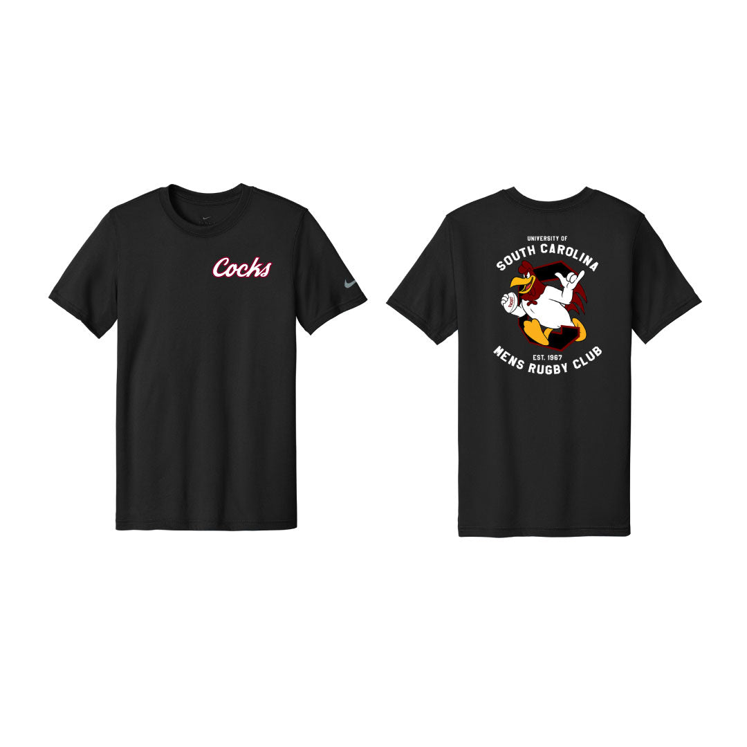 USC Rugby Nike Legend Tee with Back Print Logowear University of So. Carolina Rugby Black Mens S