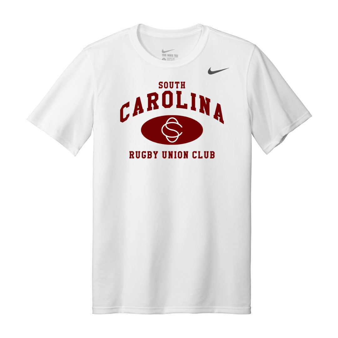 USC Rugby Union Club Nike Tee Logowear University of So. Carolina Rugby White Mens S