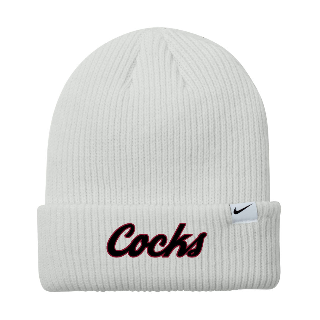 USC Rugby White Nike Terra Beanie Logowear University of So. Carolina Rugby Black w Red Outline