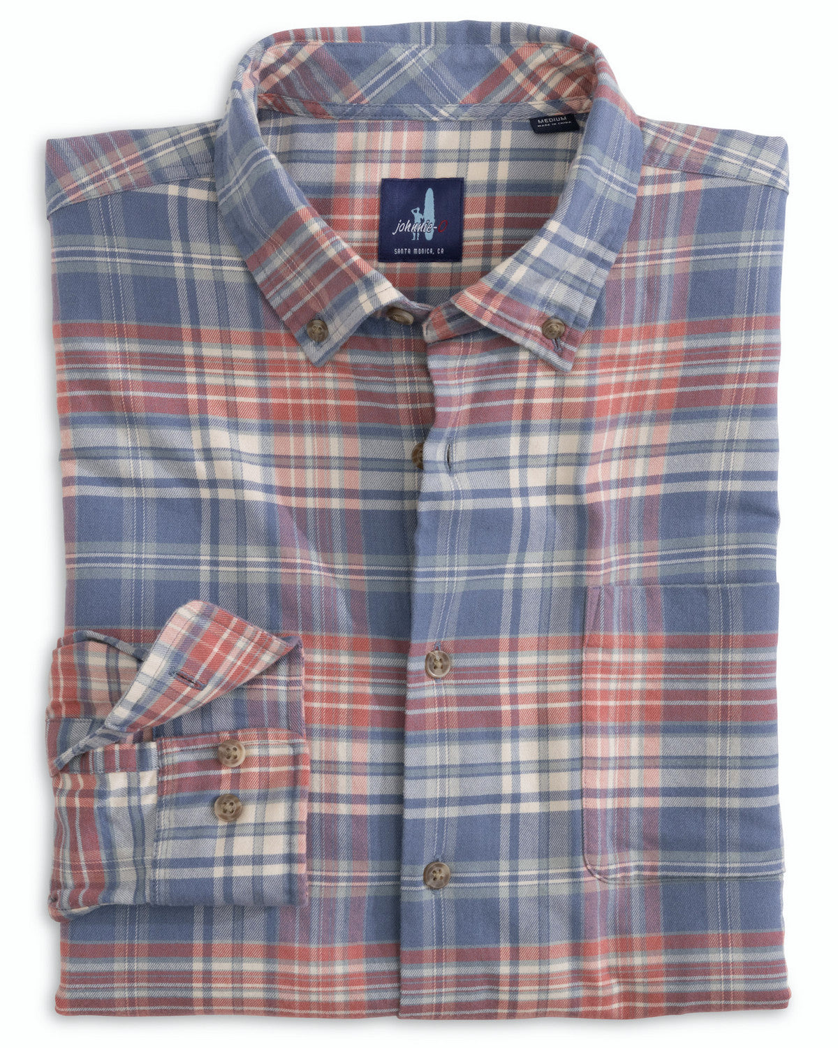 Johnnie-O Men's Plott Button Up Shirt Apparel Johnnie-O Laguna Blue Small