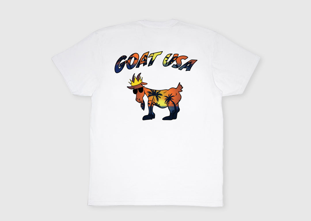 Goat USA Youth Palm Tree T-Shirt Apparel Goat USA White Youth Small