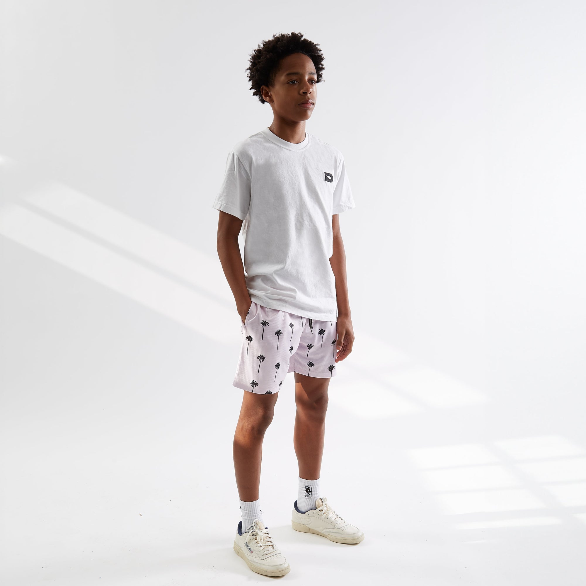 The Drip Shop Kids' Pink Palms Shorts Apparel The Drip Shop