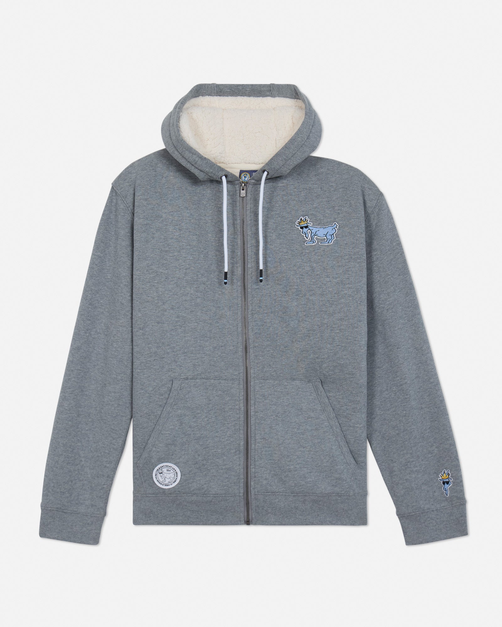 Goat USA Youth Sherpa-Lined Full-Zip Hooded Sweatshirt