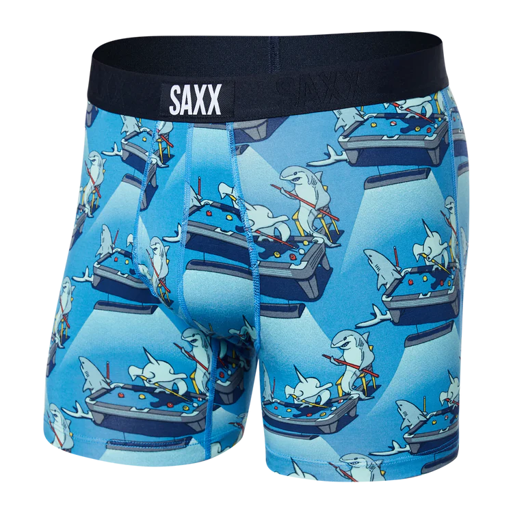 Saxx Men's Ultra Super Soft Boxer Brief Apparel SAXX Pool Shark Pool Small