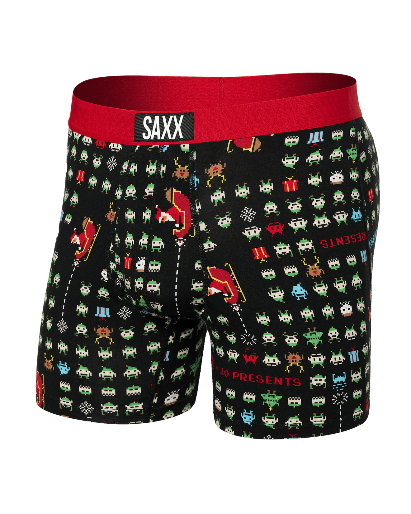 Saxx Men's Ultra Super Soft Boxer Brief Apparel SAXX Sleigh Invaders Small