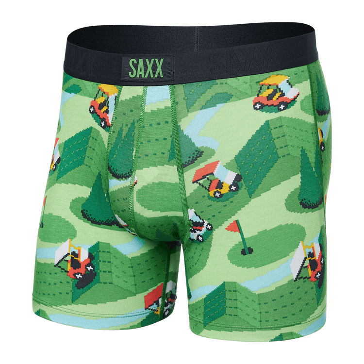 Saxx Mens Vibe Super Soft Boxer Brief Apparel SAXX Excite Carts Small