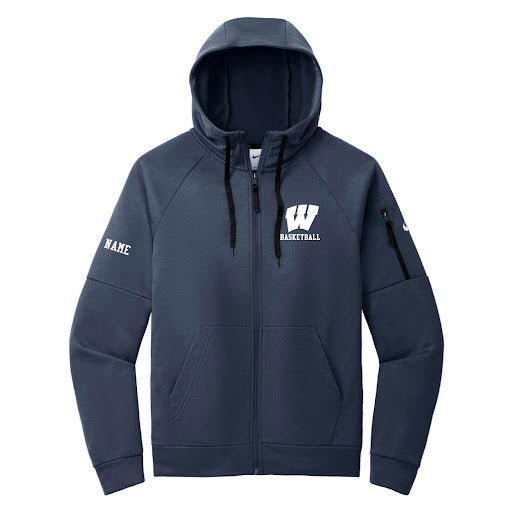 Westport Basketball Nike Therma Fit Full Zip Hoodie Logowear Westport Basketball Navy Adult XS