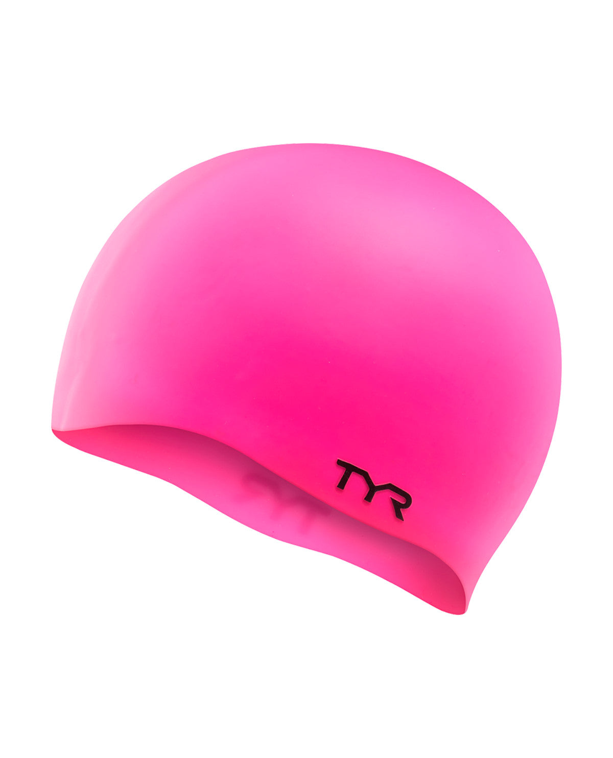 TYR Wrinkle-Free Silicone Swim Cap Equipment TYR FL Pink  