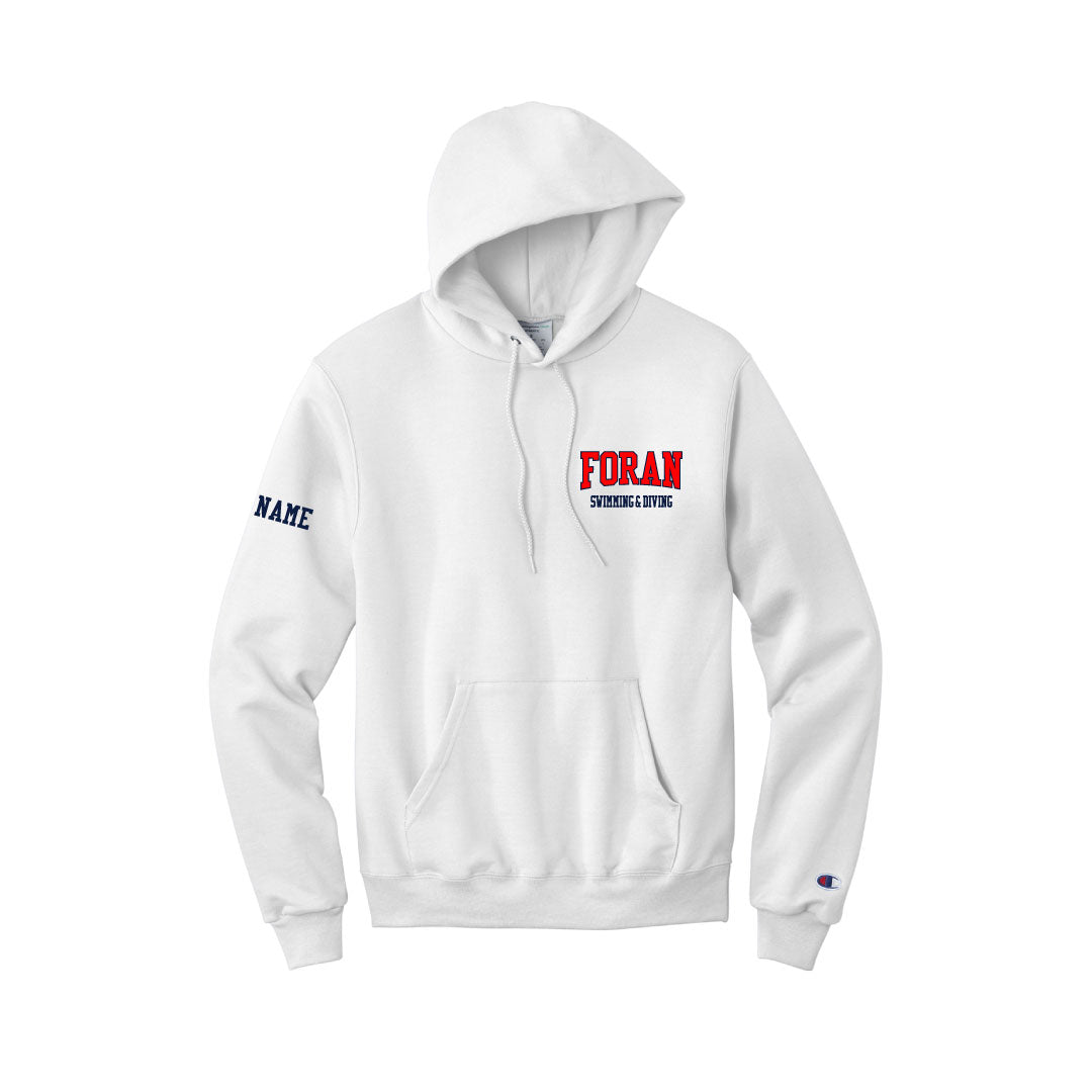 Foran Girls Swim & Dive Champion Hooded Sweatshirt Logowear Foran Girls Swim White Adult S