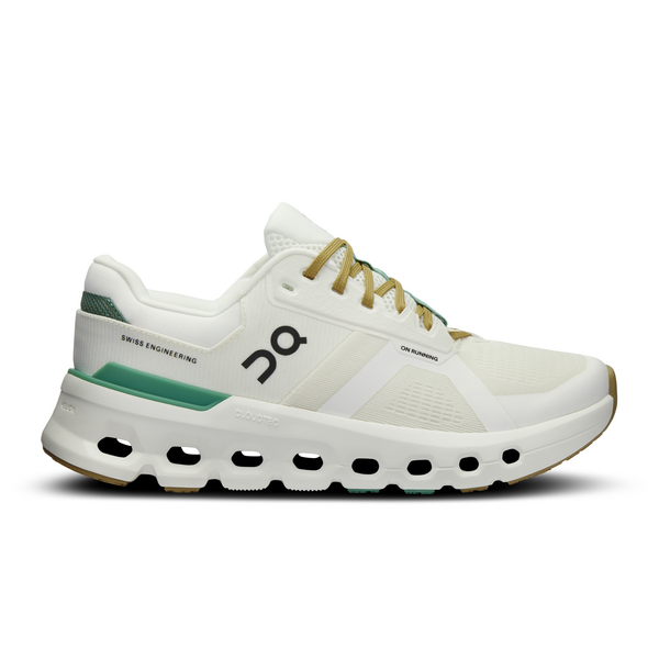 ON Women's Cloudrunner 2 Footwear ON Undyed-White/Green 6 
