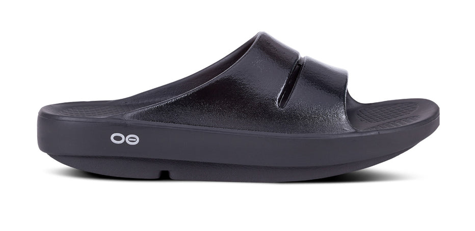 Oofos Women's Ooahh Luxe Slide Footwear OOFOS Black 7