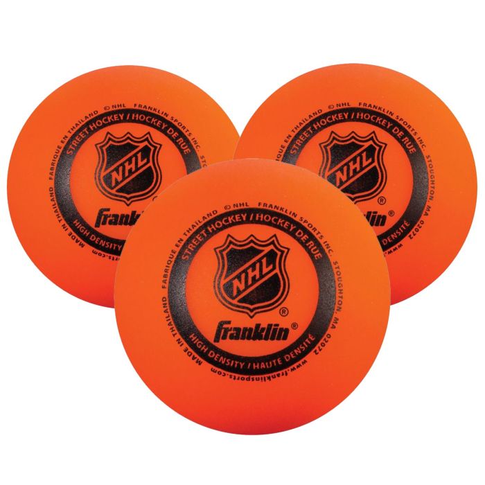 Franklin High Density Street Hockey Balls-3 Pack Equipment FRANKLIN SPORTS INC.